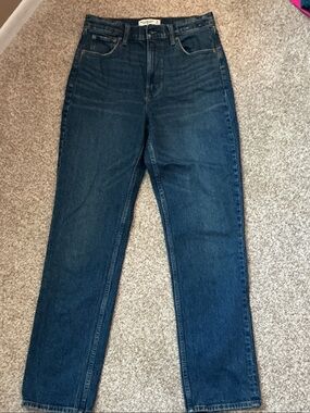 Abercrombie & Fitch High-Rise Dark Blue Women's Jeans